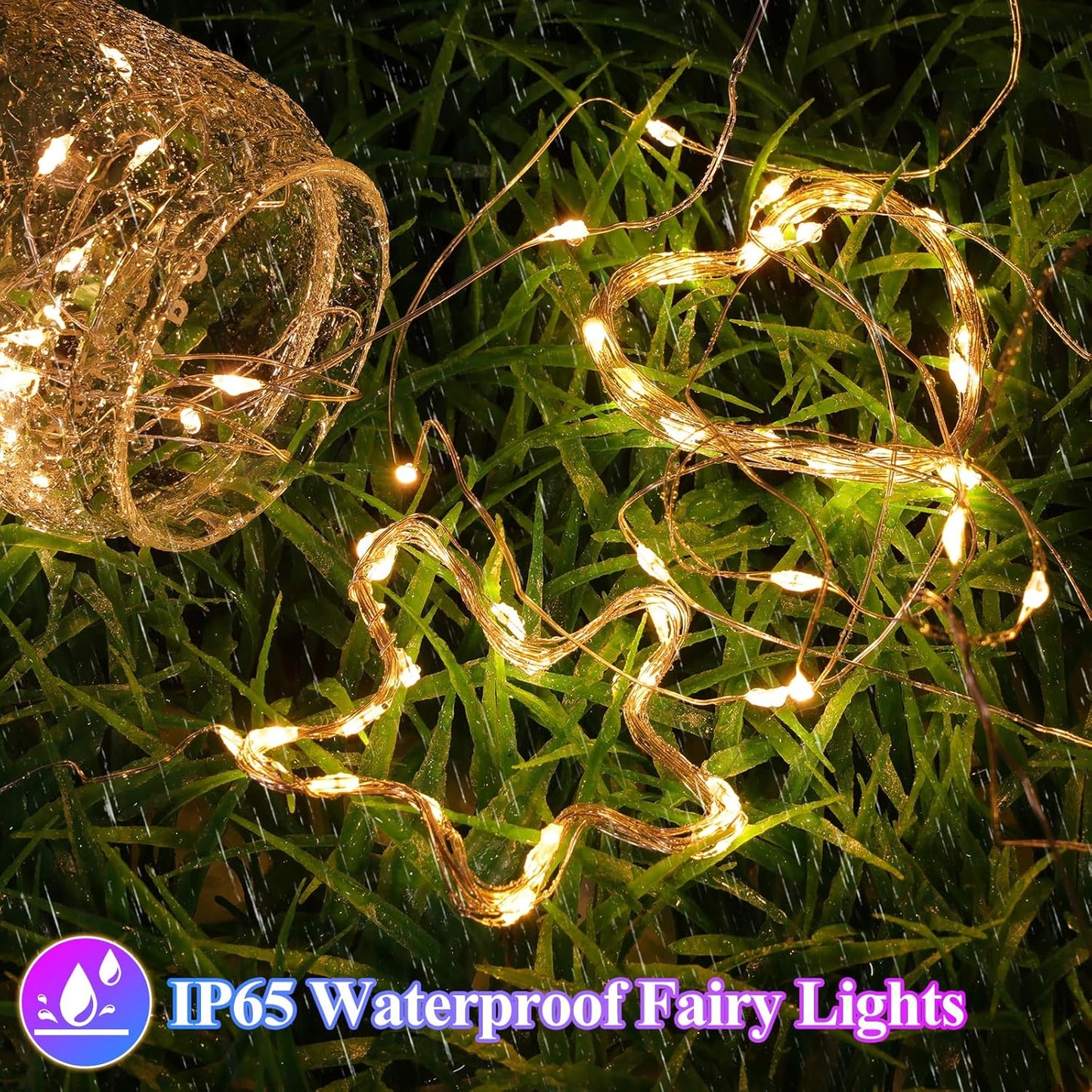 Lakumu 12 Pack Multi Color Led Fairy Lights Battery Operated - String Lights Waterproof Silver Wire 7 FT 20 Led Firefly Starry Moon Lights for DIY Christmas Decorations Mason Jar Party Wedding Decor