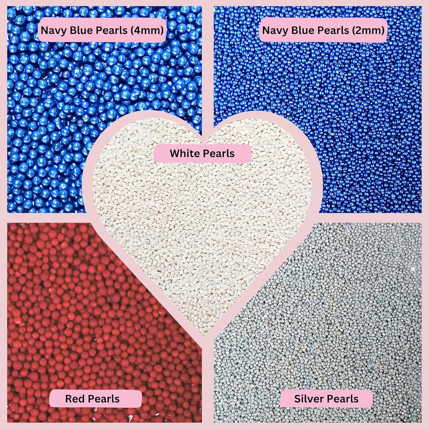 Confect Patriotic Sprinkles Mix – Red, White, Blue, Silver & Navy Pearl Dragees | 5-Pack Cake & Cupcake Decorations | 4th of July | Baking Toppers | Vegan, Gluten-Free, Nut-Free, Soy-Free, Dairy-Free, Palm Oil-Free, No Artificial Dyes - 5 Oz