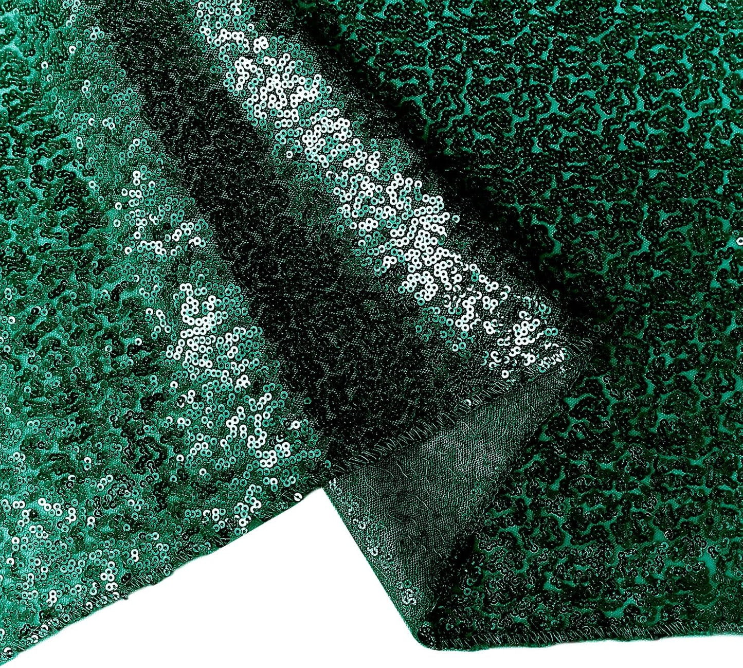 2 Packs 12 x 72 inches Sequin Table Runner, Hunter Green Glitter Table Runner for Birthday Party Supplies Wedding Engagement Baby Shower Holiday Celebration Event Decorations