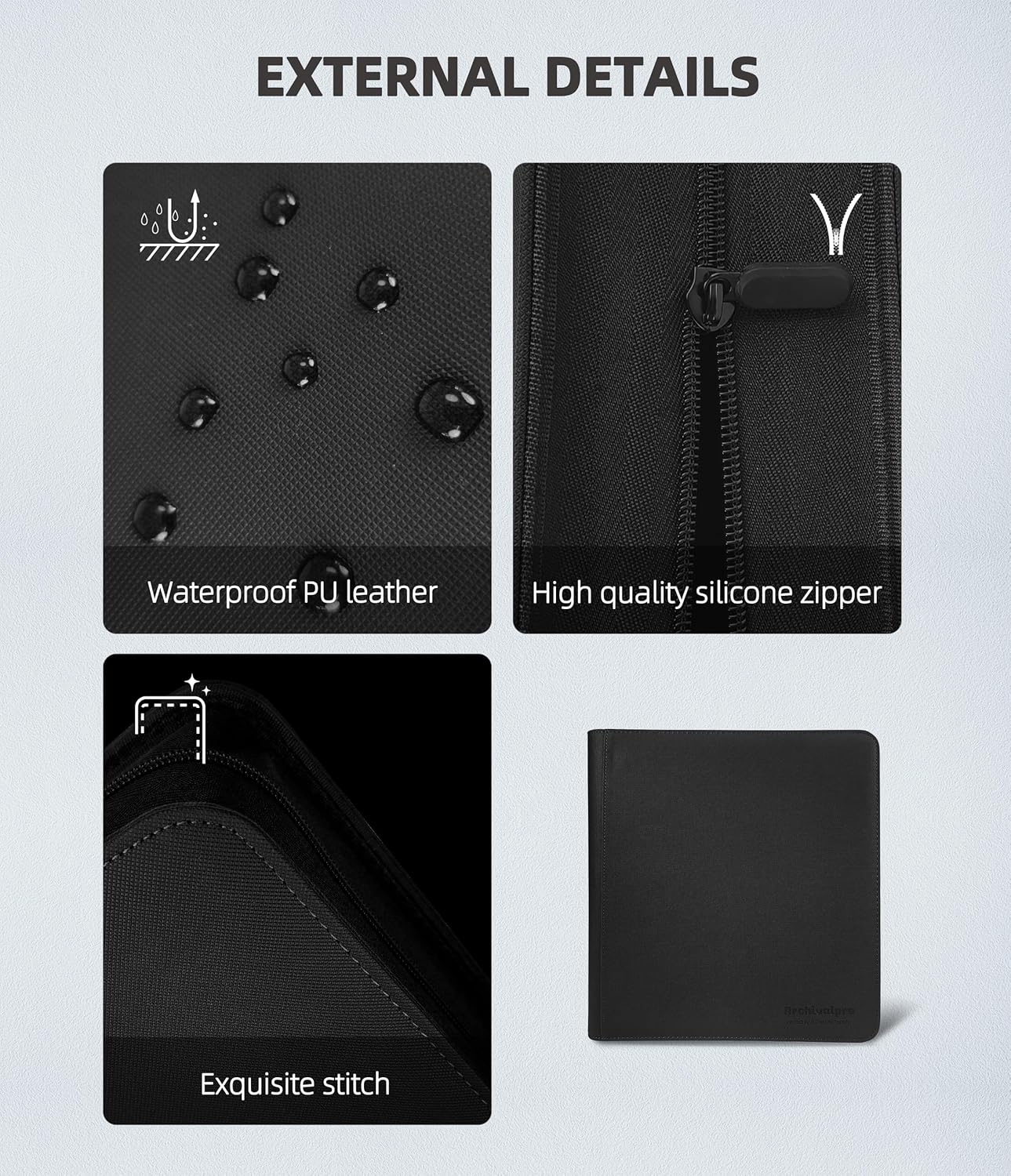 12 Pockets Premium Card Binder 480 Cards Trading Card Binders Side Load Card Storage Display Album(12 Pocket 480 Card Slot,Black)