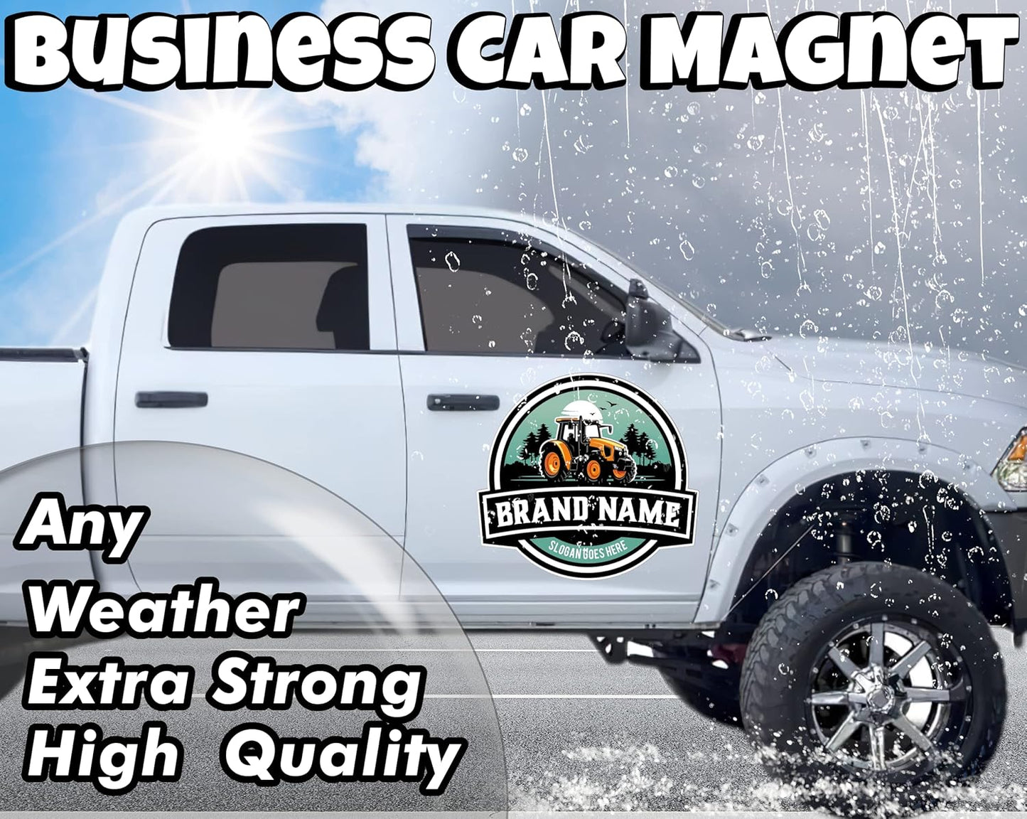 Die Cut Custom Car Magnet Sign | Personalized Logo for Your Car Van Truck | Advertise Your Business Vehicle Magnetic | Professionally Printed | Crafted in USA | Choose Your Text Logo