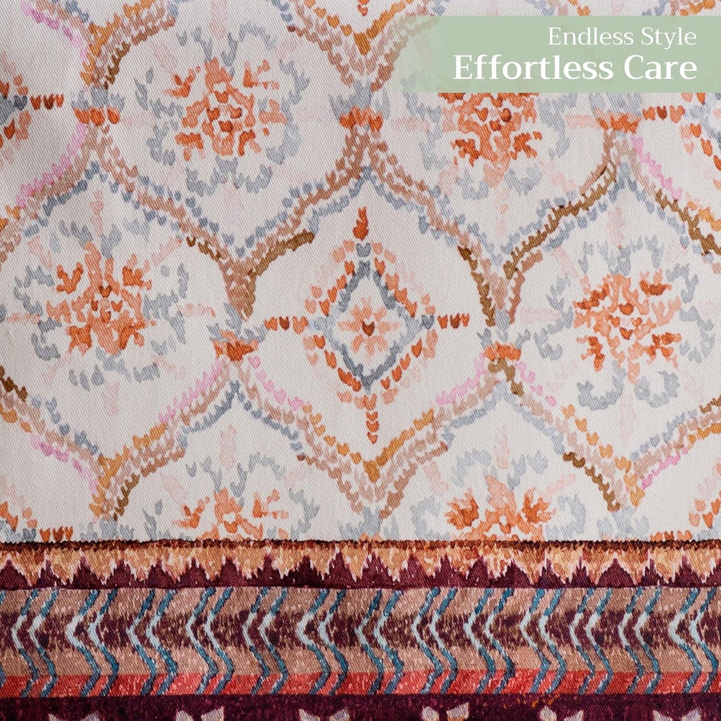 Maison d' Hermine Table Runner 100% Cotton Double Layer Table Runners 72 inches Long for Thanksgiving Christmas Decorations Home Kitchen Dining Party Wedding (Fair Isle, 14.5" x 72")