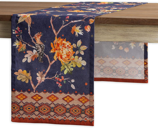 Maison d' Hermine Table Runner 100% Cotton Single Layer Table Runners 90 inches Long for Thanksgiving Christmas Decorations Home Kitchen Dining Party Wedding (Kelim - Infinity, 14.5" x 90")