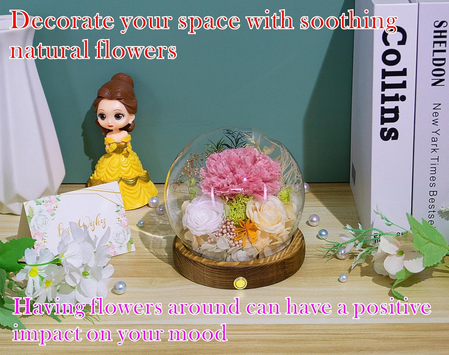 Valley of Rain & Forest Long-Lasting Real Flowers, Unique Floral Gift for You to Send Love for All Occasions, for Indoor Decoration (Pink Carnation, White & Yellow Roses arrangement)