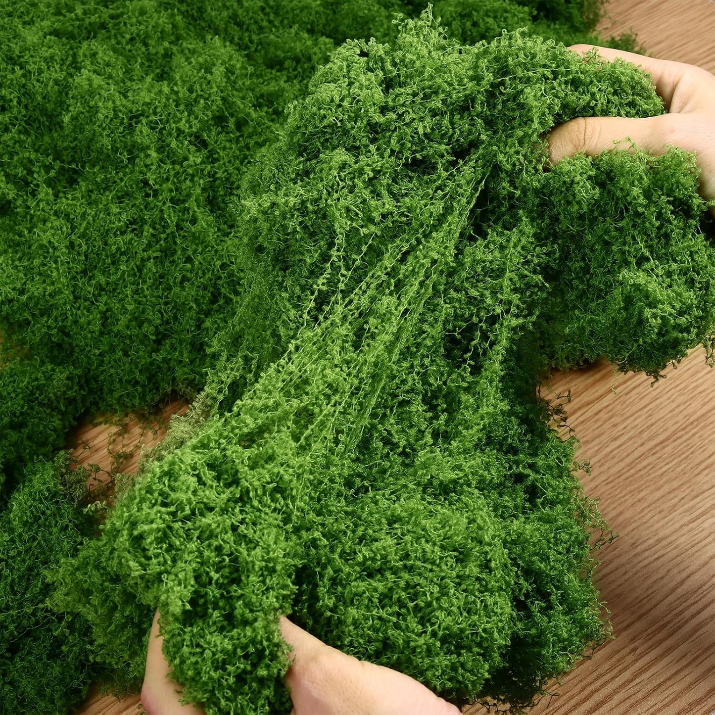 Draupnir Fake Green Moss for Plants Indoor, 5.3OZ Fake Moss for Crafts Preserved for DIY Decorative mossTable Centerpieces Decor Fairy Garden Floral Wedding (150g)