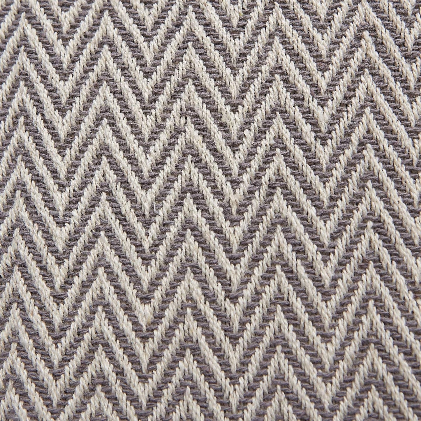 DII Woven Basic Tabletop Collection Chevron Table Runner, 15x72, Gray