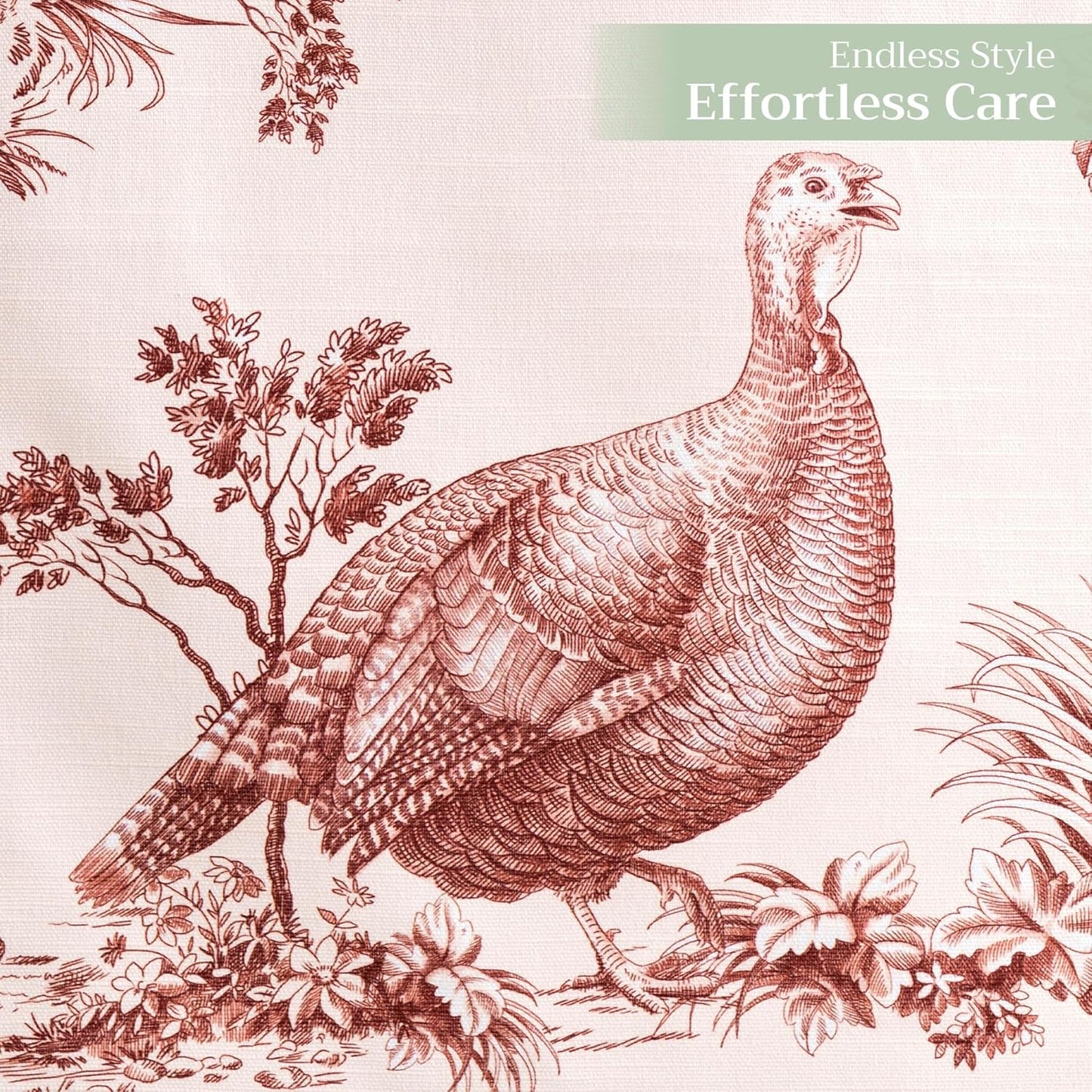 Maison d' Hermine Table Runner 100% Cotton Single Layer Table Runners 90 inches Long for Thanksgiving Christmas Decorations Home Kitchen Dining Party Wedding (Holy Jouy - Brown, 14.5" x 90")