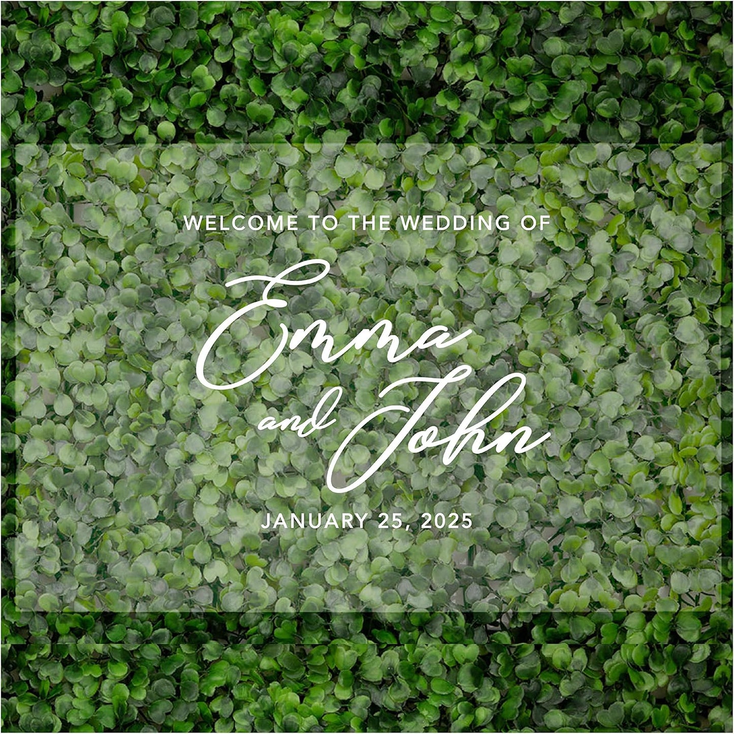 Andaz Press Custom Large Wedding Acrylic Sign, 16 x 24 Inches, Welcome Custom Script, Personalized Sign, Wedding Welcome Sign For Modern Theme Bienvenidos a Nuestra Boda