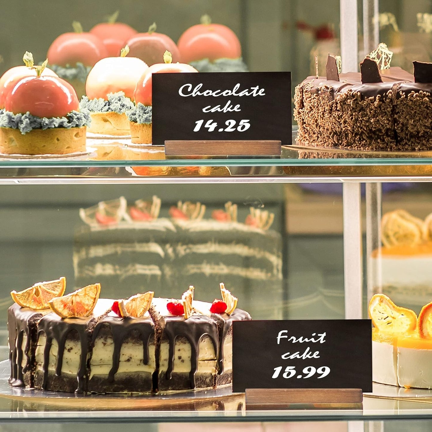 3 Pack 5x7 in Chalkboard Sign Small Blackboard Decorative with Wood Base