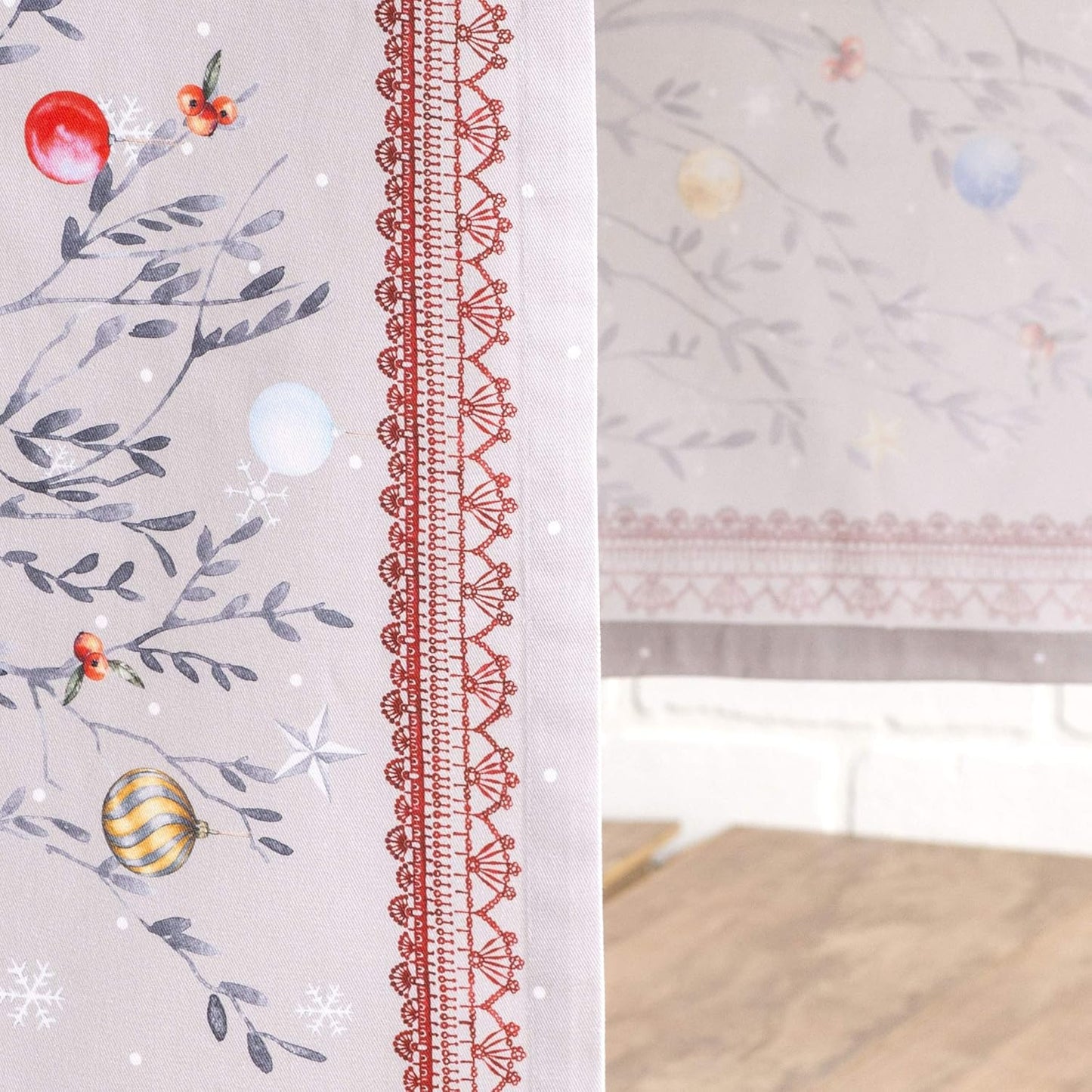 Maison d' Hermine Table Runner 100% Cotton Single Layer Table Runners 36 inches Long for Thanksgiving Christmas Decorations Home Kitchen Dining Party Wedding (Fairy Christmas, 14.5" x 36")