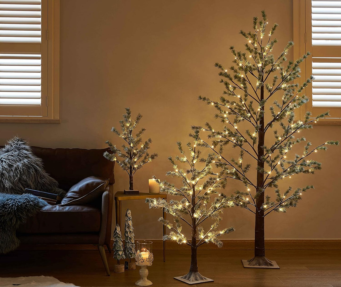 Hairui Lighted Pine Garland Battery Operated with Timer 6FT 48 Lights, Christmas Garland with Lights for Indoor Outdoor Home Holiday Decoration