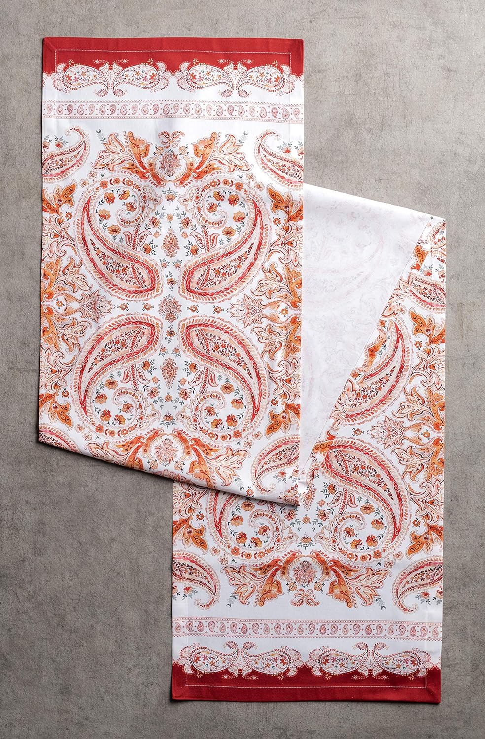 Maison d' Hermine Table Runner 100% Cotton Single Layer Table Runners 48 inches Long for Thanksgiving Christmas Decorations Home Kitchen Dining Party Wedding (Orient, 14.5" x 48")