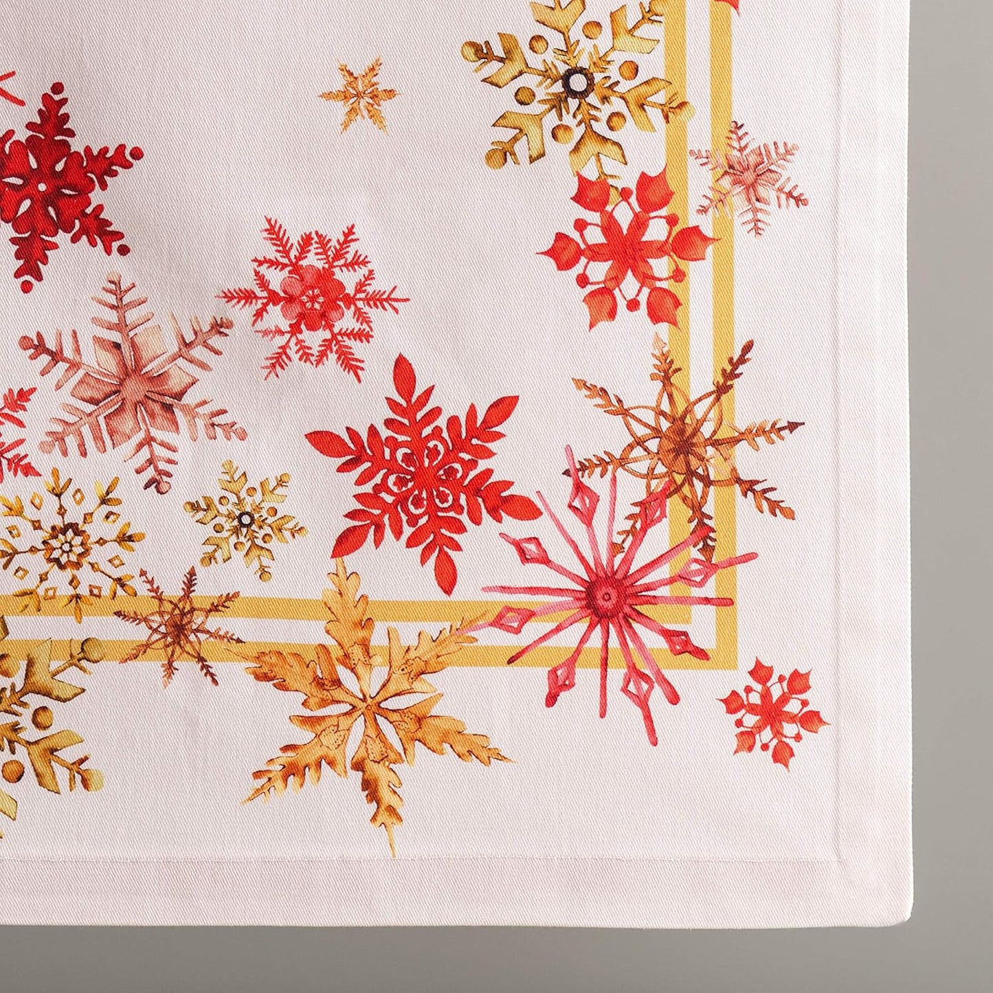 Maison d' Hermine Table Runner 100% Cotton Single Layer Table Runners 48 inches Long for Thanksgiving Christmas Decorations Home Kitchen Dining Party Wedding (Crystal Star, 14.5" x 48")