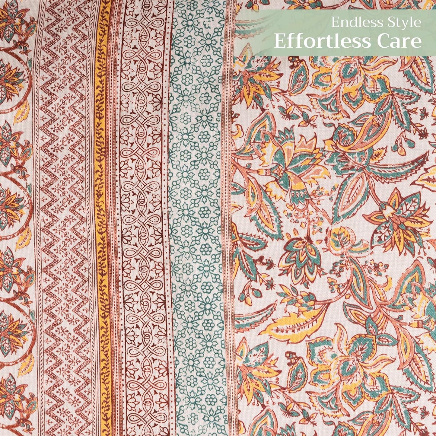 Maison d' Hermine Table Runner 100% Cotton Double Layer Table Runners 72 inches Long for Thanksgiving Christmas Decorations Home Kitchen Dining Party Wedding (Nila, 14.5" x 72")