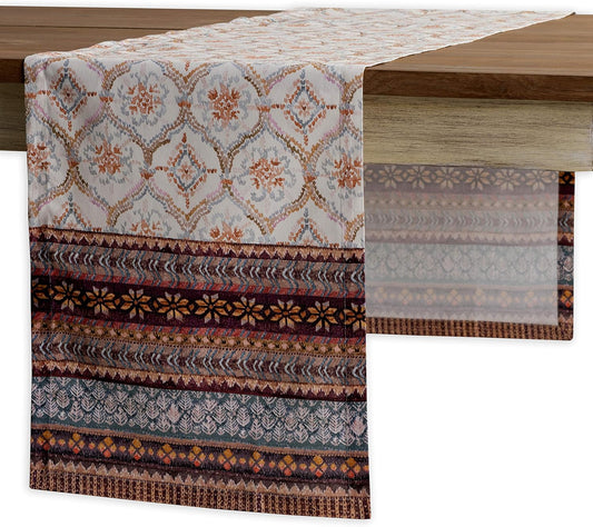 Maison d' Hermine Table Runner 100% Cotton Single Layer Table Runners 60 inches Long for Thanksgiving Christmas Decorations Home Kitchen Dining Party Wedding (Fair Isle, 14.5" x 60")