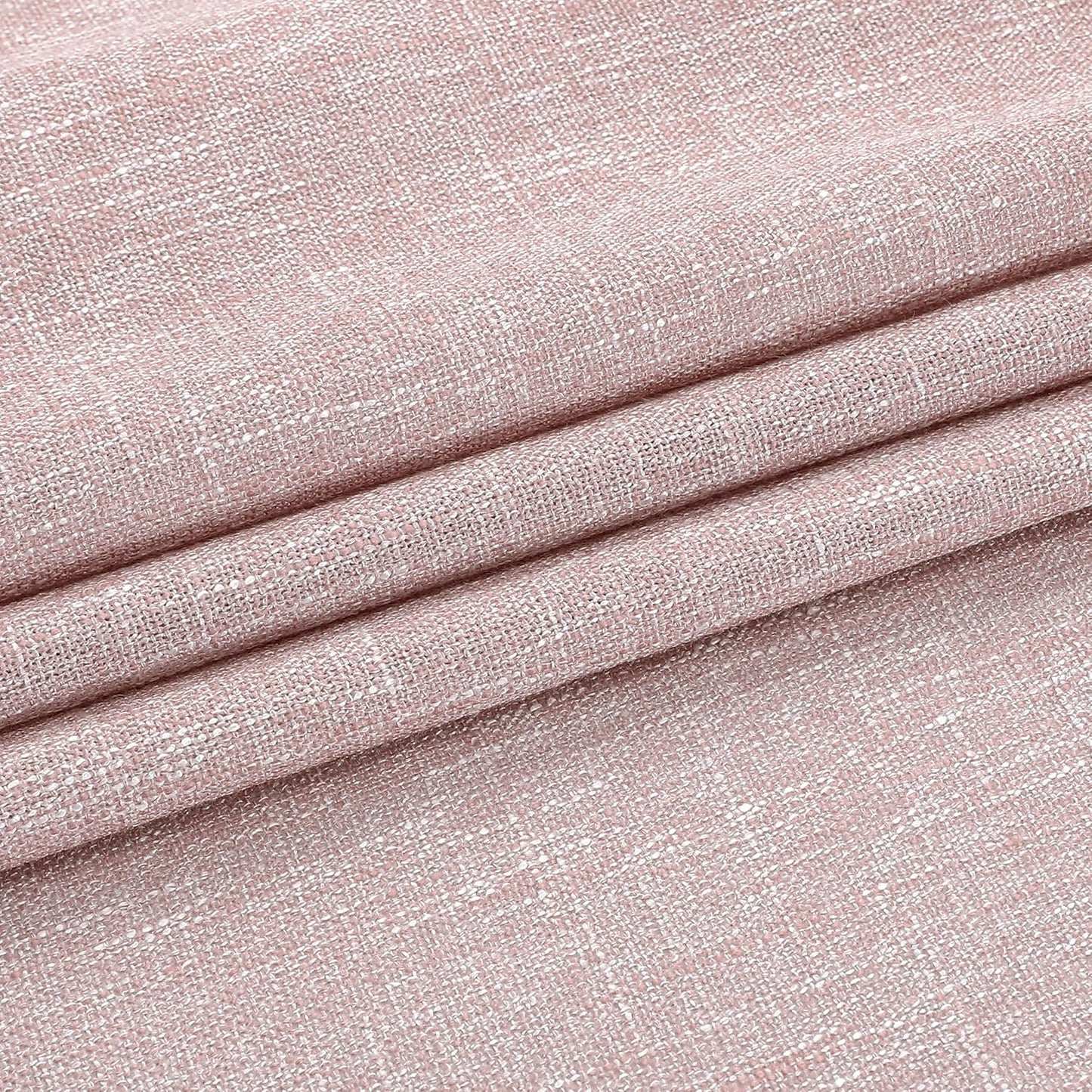 Vision Home Pink Pinch Pleated Semi Sheer Curtains for Girls Bedroom Living Room Textured Light Filtering Window Curtains 120 inch Rayon Blended Pinch Pleat Pink Drapes with Hooks 2 Panels 40"Wx120"L