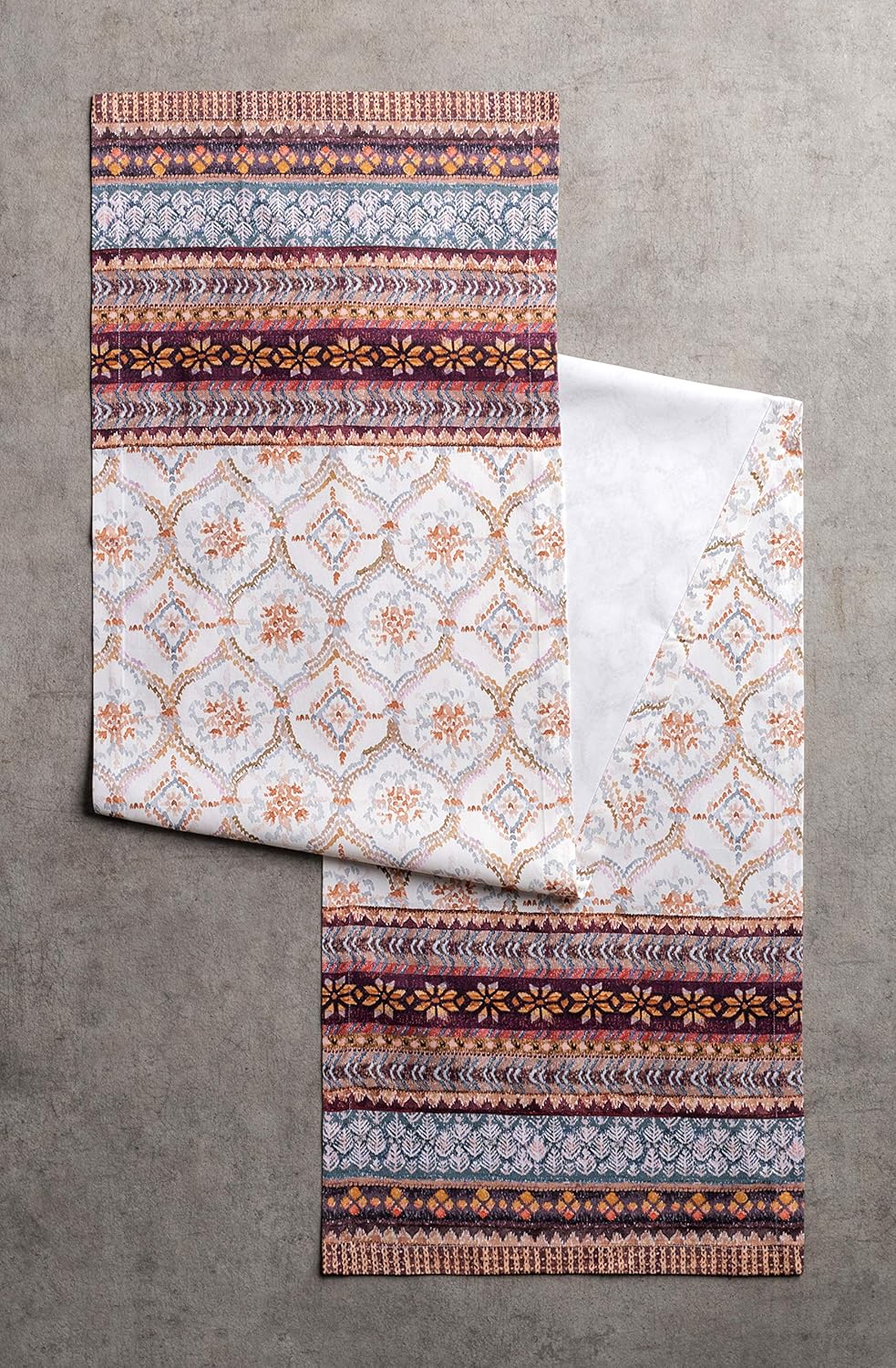 Maison d' Hermine Table Runner 100% Cotton Single Layer Table Runners 90 inches Long for Thanksgiving Christmas Decorations Home Kitchen Dining Party Wedding (Fair Isle, 14.5" x 90")