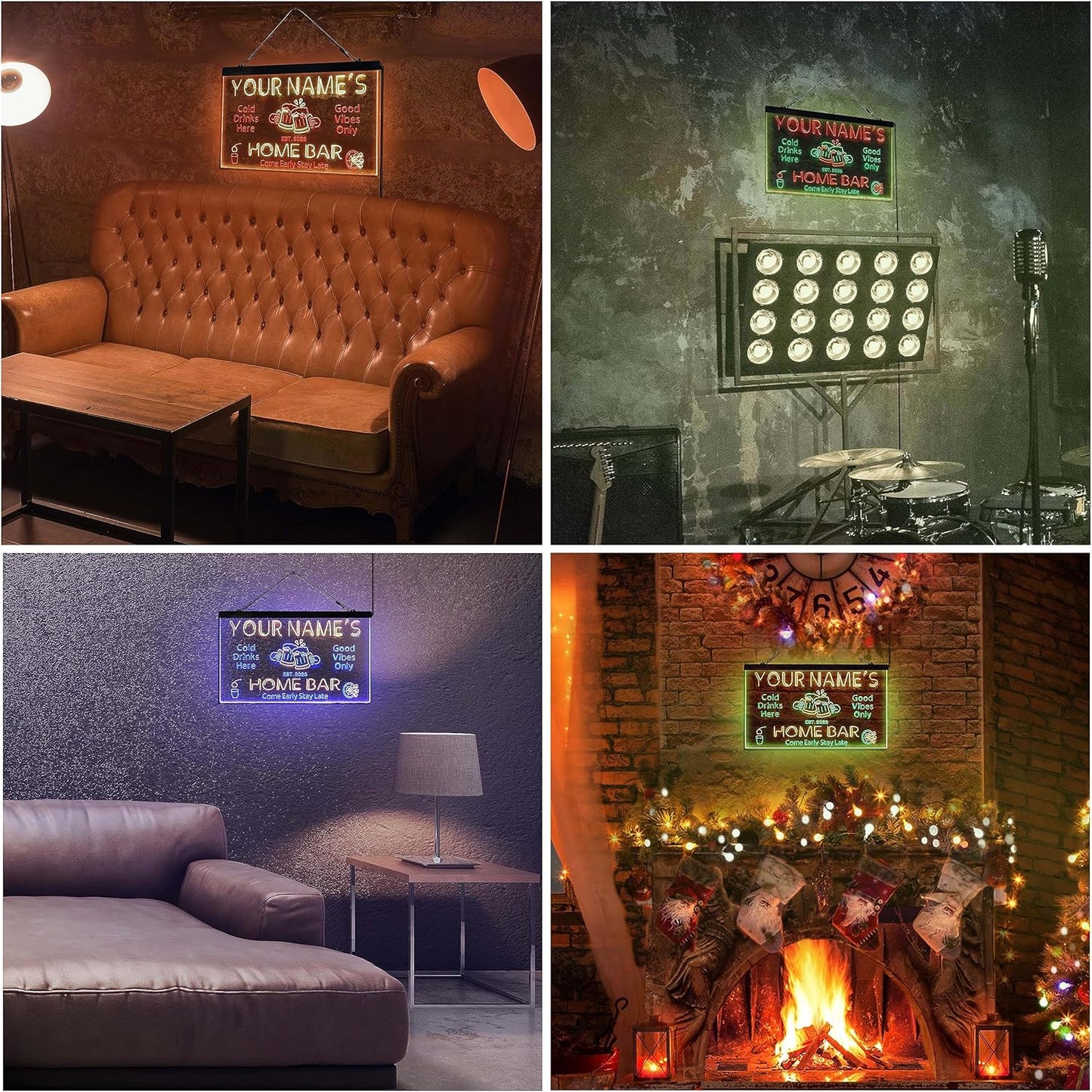 ADVPRO Personalized Your Name Custom Home Bar Beer Established Year Dual Color LED Neon Sign Blue & Yellow 12 x 8.5 Inches st6s32-p1-tm-by